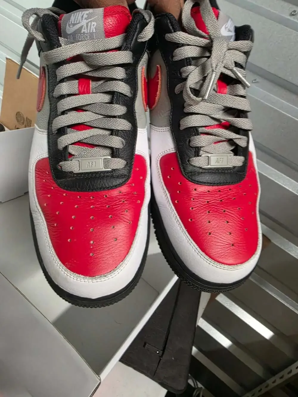Nike Air Force 1 By You Chicago Black Toe Size 10.5